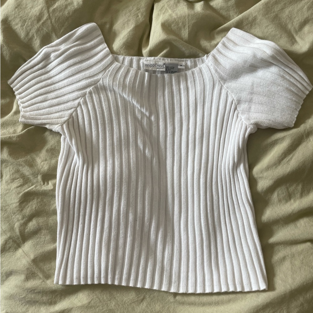 Newport news fitted white sweater